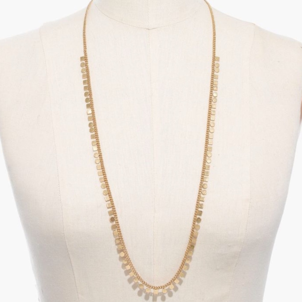 Madewell mini geo chain necklace in vintage gold